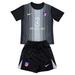 Günstige Fußballtrikots Atlético Madrid Torwart Kinder 2025-26 Schwarze Kurzarm